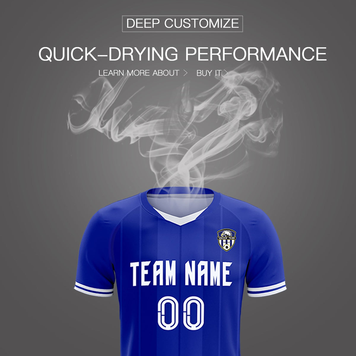 Custom Royal Classic Striped Personalized Football Kit Jersey