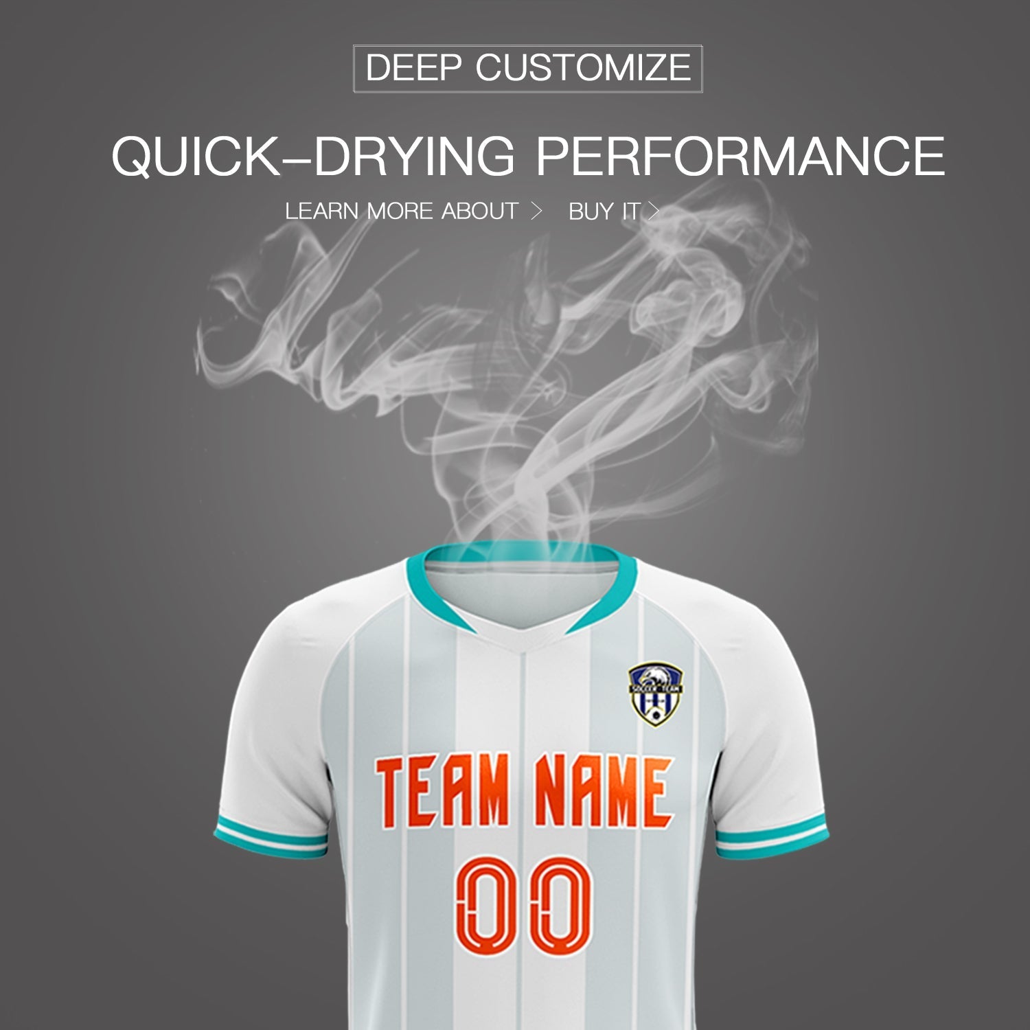 Custom White Classic Striped Personalized Football Kit Jersey