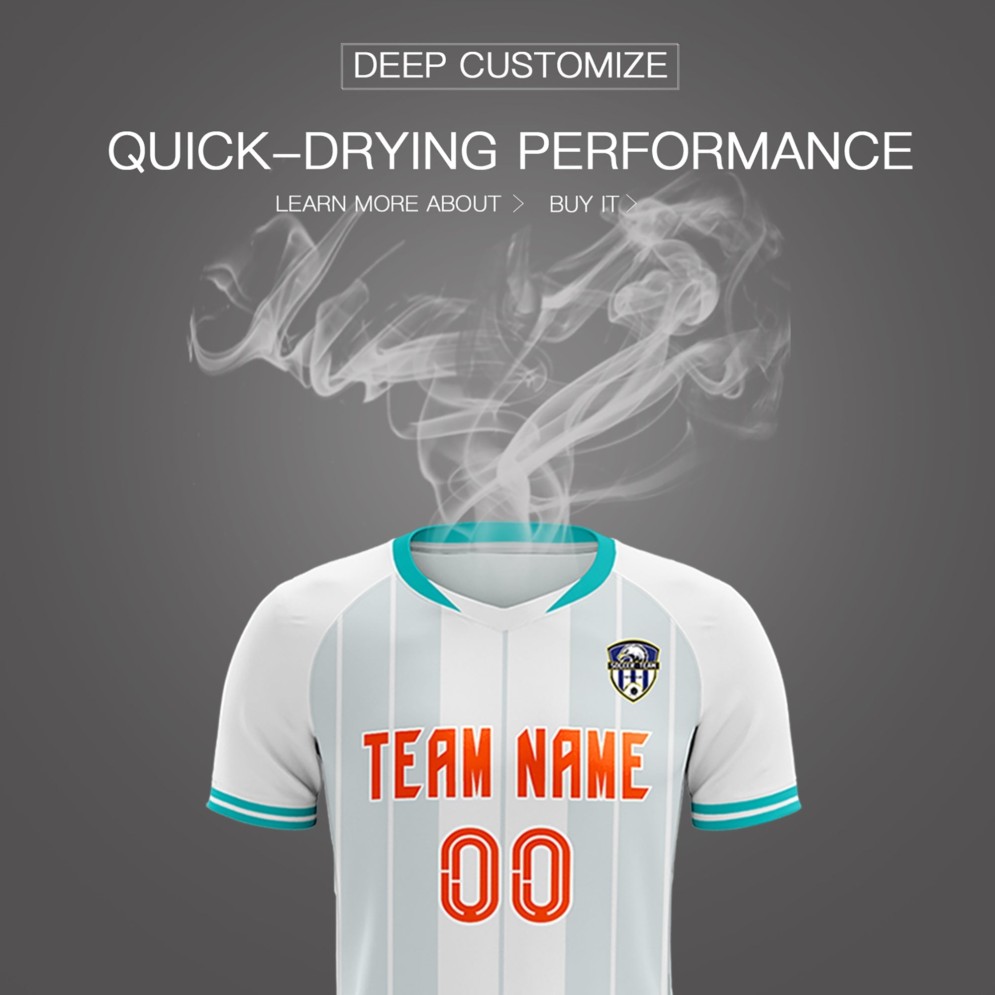 Custom White Classic Striped Personalized Football Kit Jersey