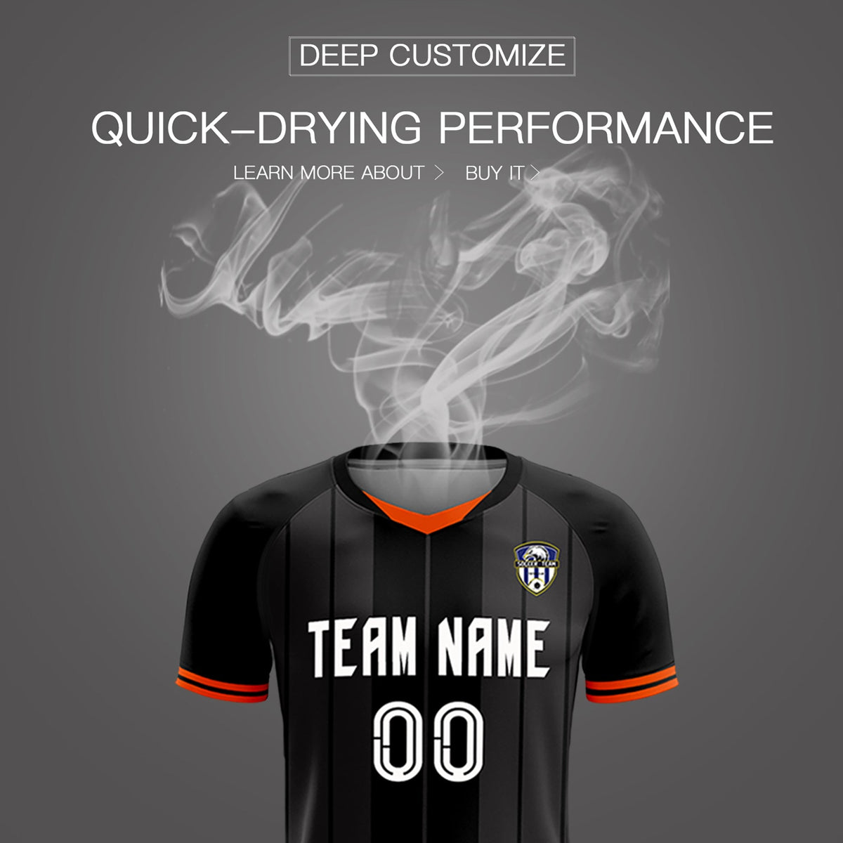 Custom Black Classic Striped Personalized Football Kit Jersey