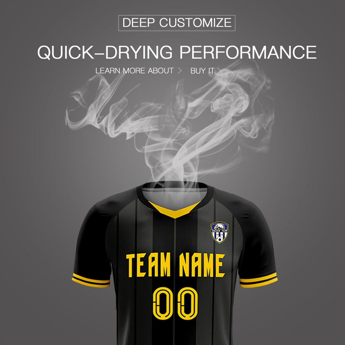 Custom Black Classic Striped Personalized Football Kit Jersey