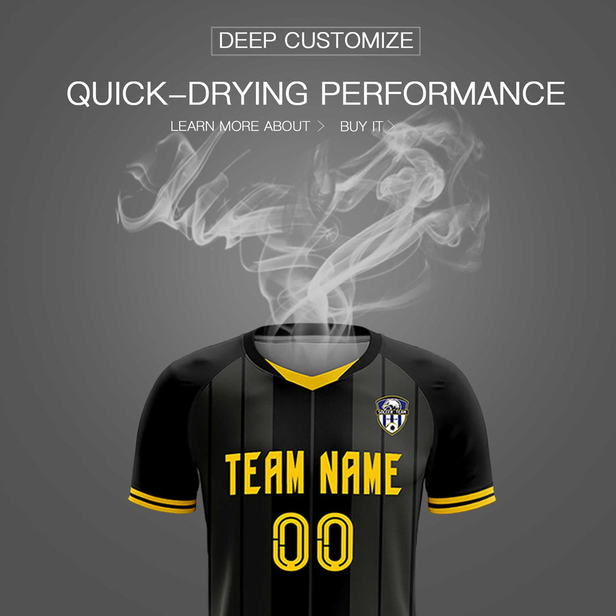 Custom Black Classic Striped Personalized Football Kit Jersey
