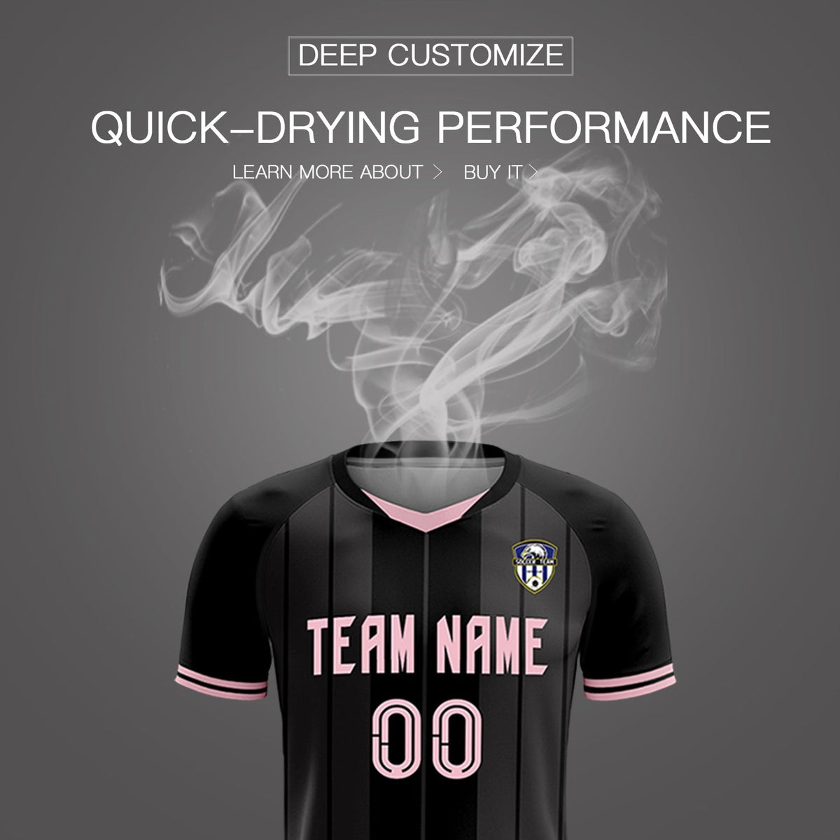 Custom Black Classic Striped Personalized Football Kit Jersey