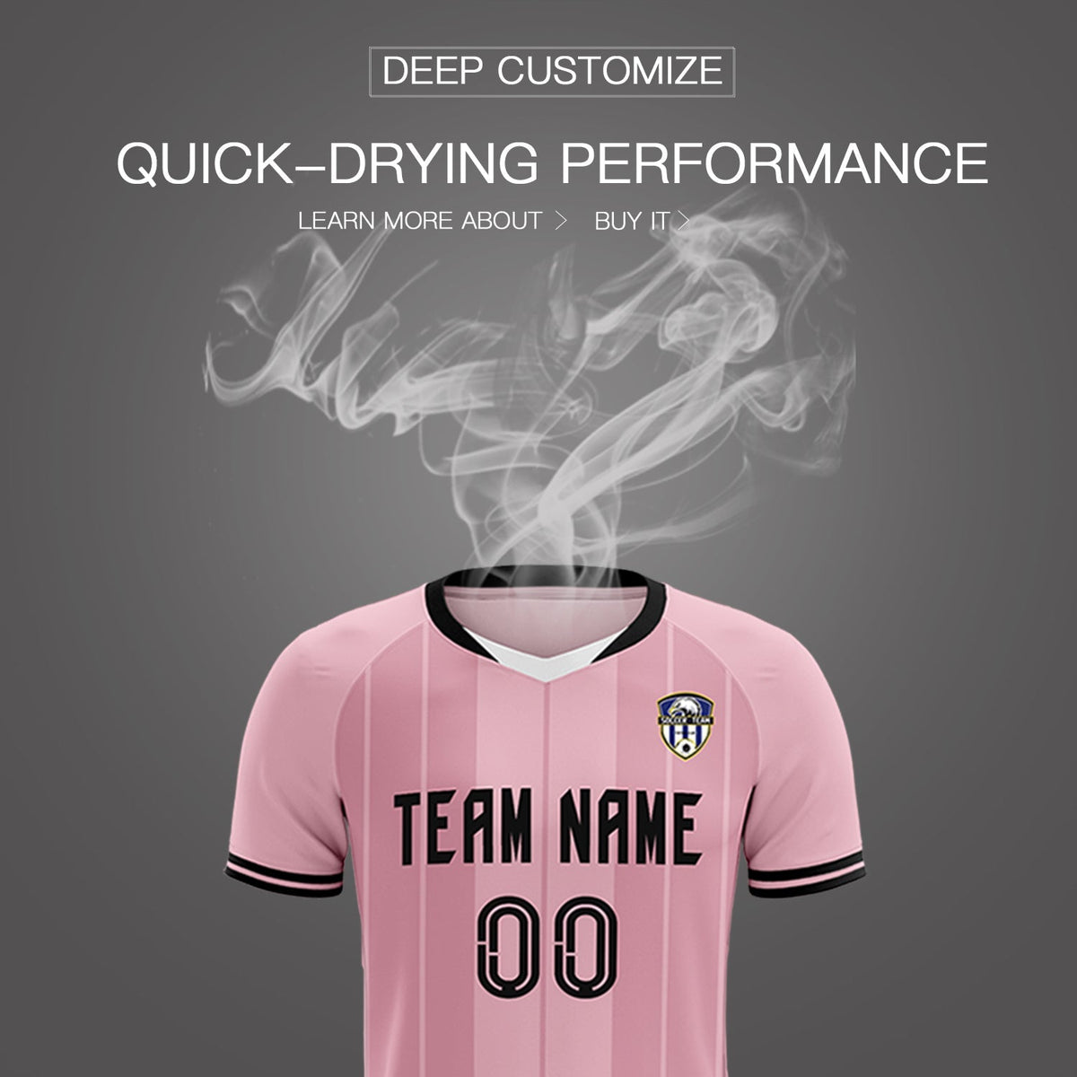 Custom Light Pink Classic Striped Personalized Football Kit Jersey