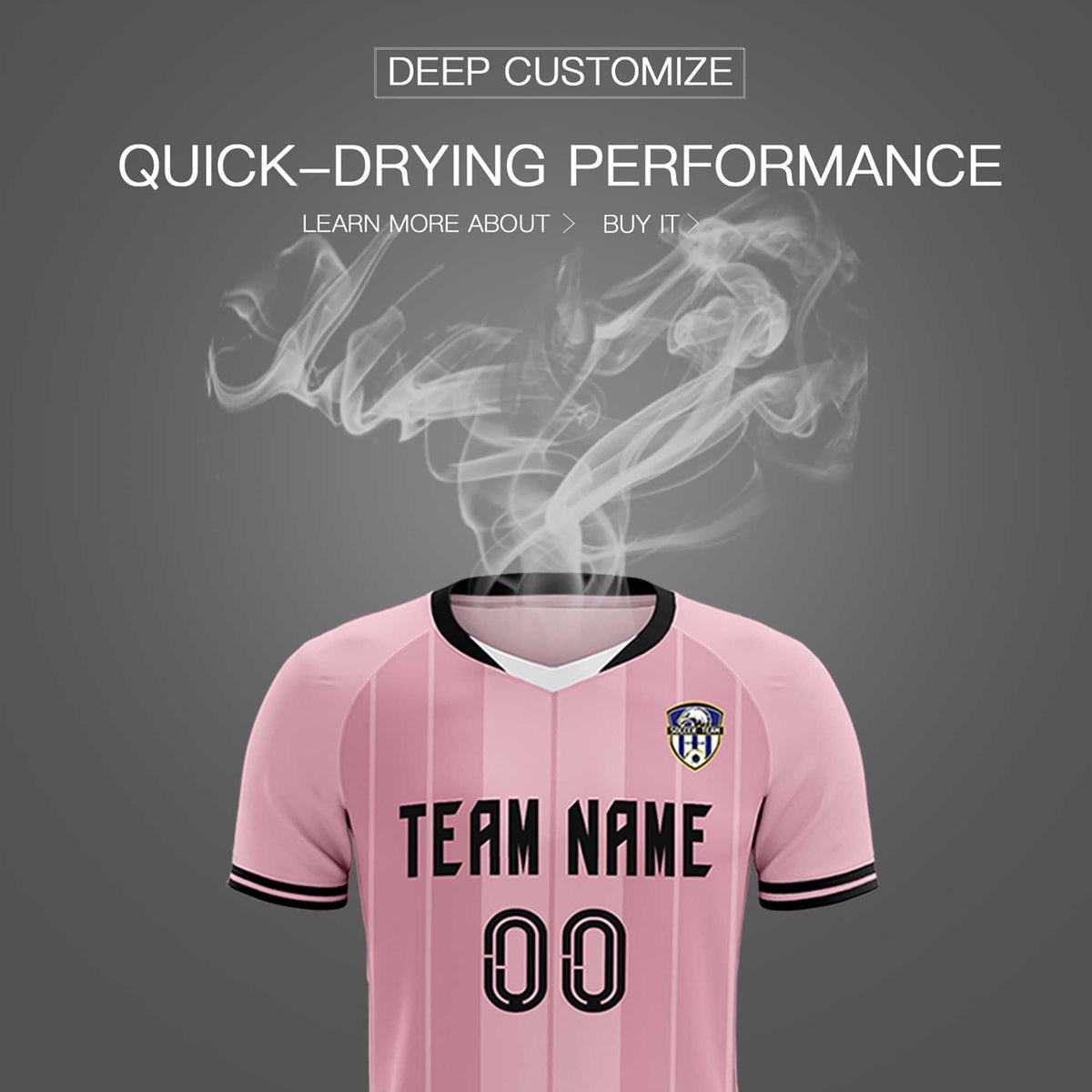 Custom Light Pink Classic Striped Personalized Football Kit Jersey