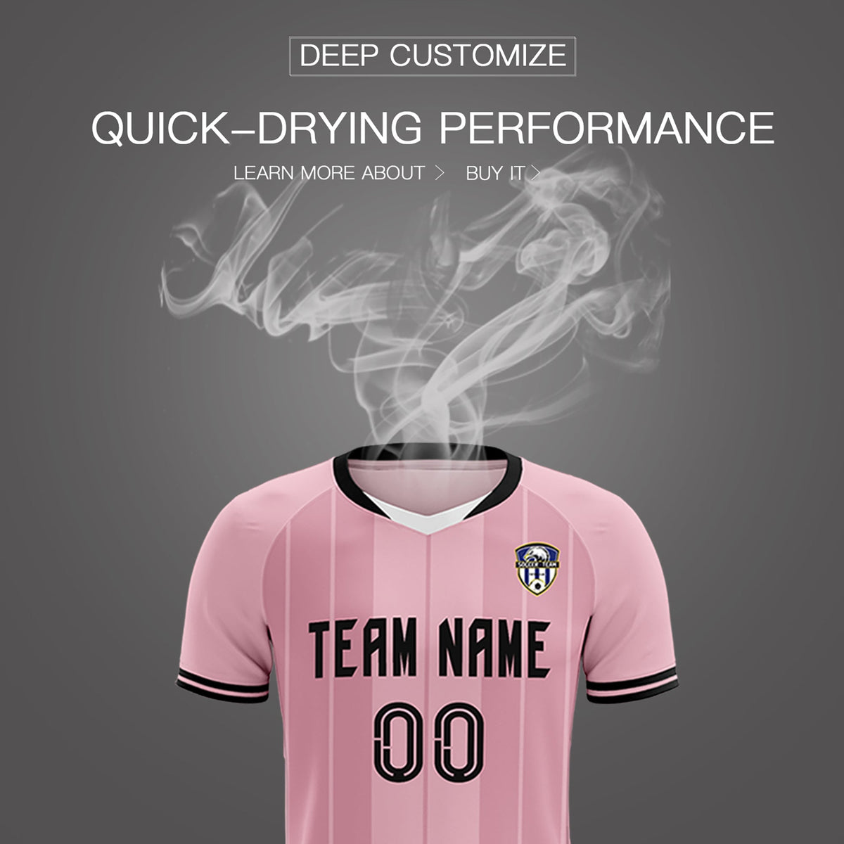 Custom Light Pink Classic Striped Personalized Football Kit Jersey