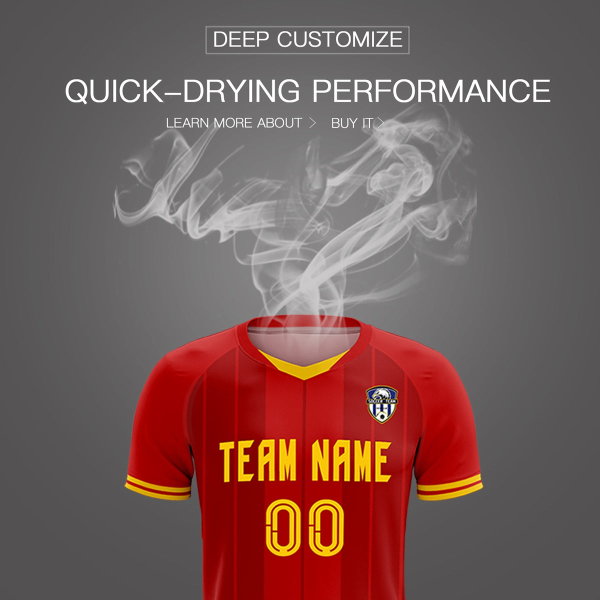 Custom Red Classic Striped Personalized Football Kit Jersey