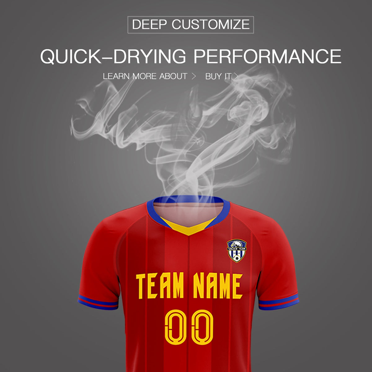 Custom Red Classic Striped Personalized Football Kit Jersey