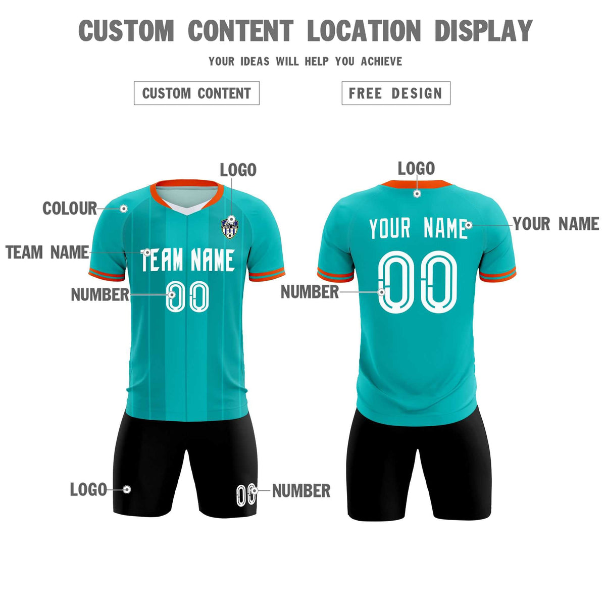 Custom Green Classic Striped Personalized Football Kit Jersey