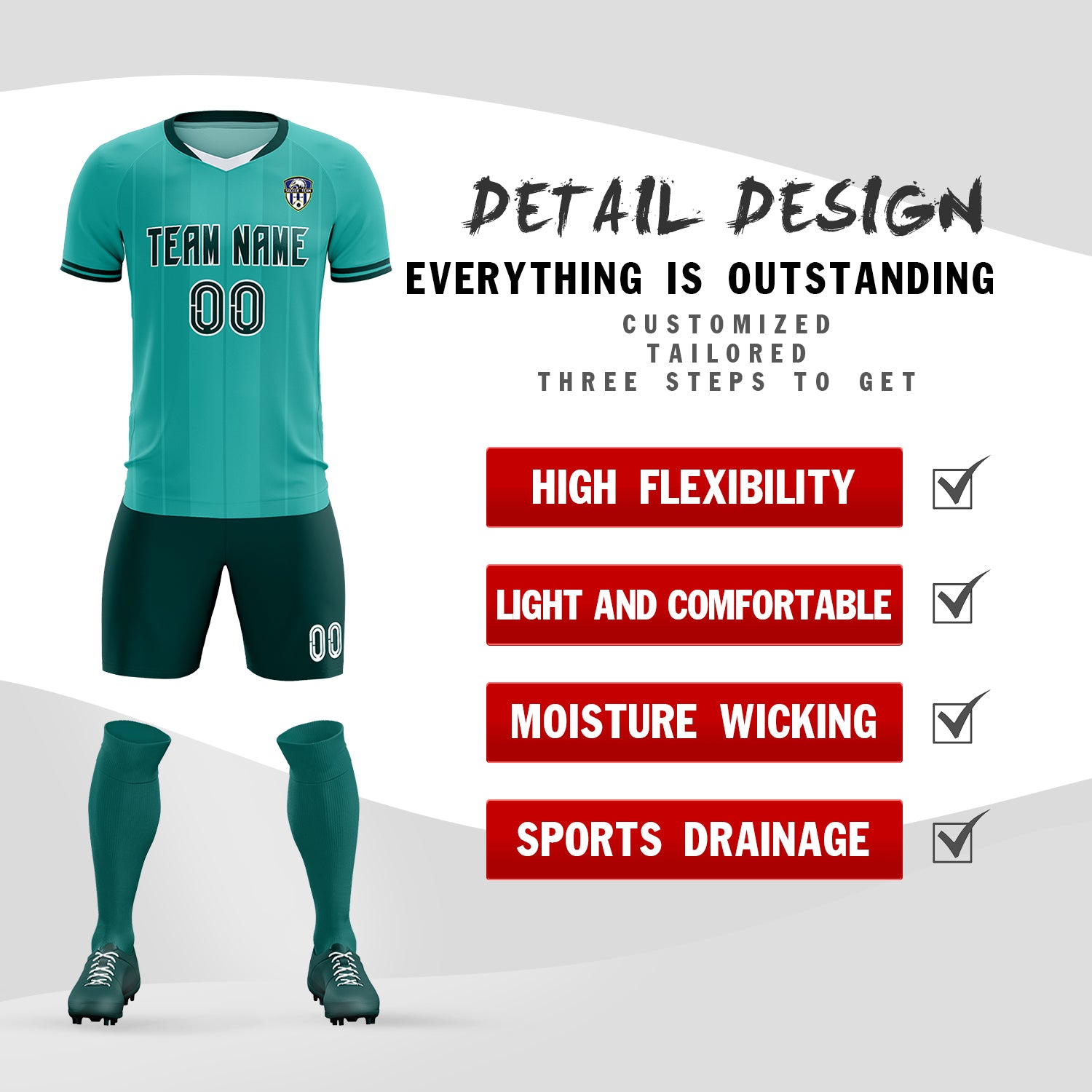 Custom Bright Green Classic Striped Personalized Football Kit Jersey