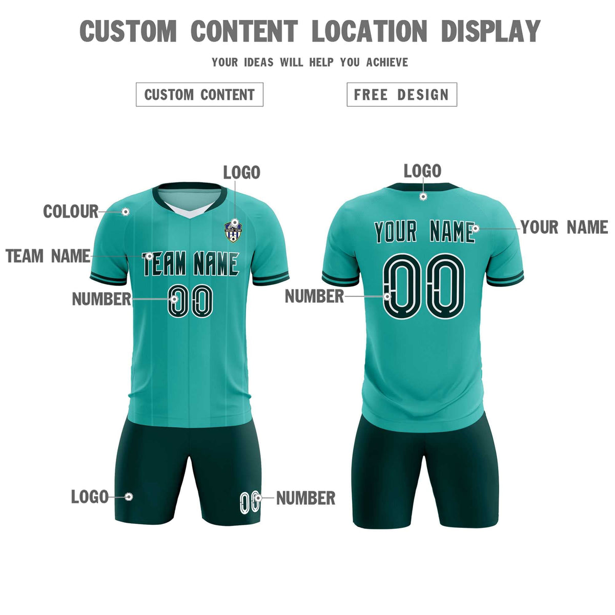 Custom Bright Green Classic Striped Personalized Football Kit Jersey
