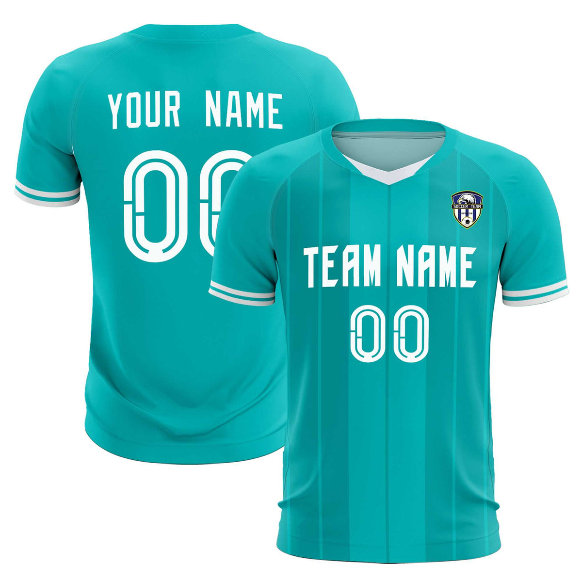 Custom Green Classic Striped Personalized Football Kit Jersey