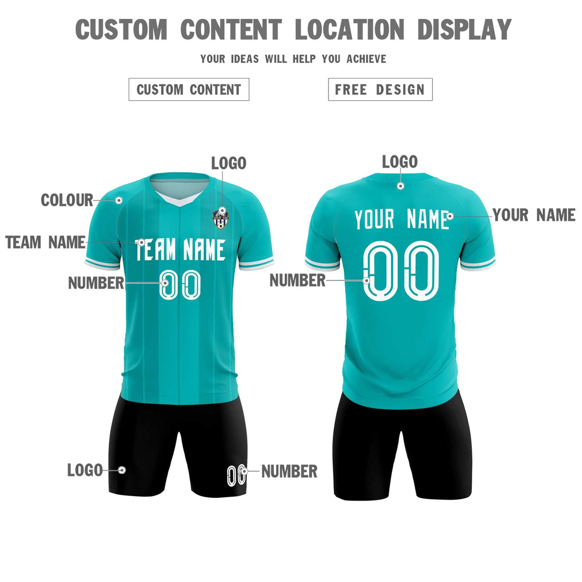 Custom Green Classic Striped Personalized Football Kit Jersey