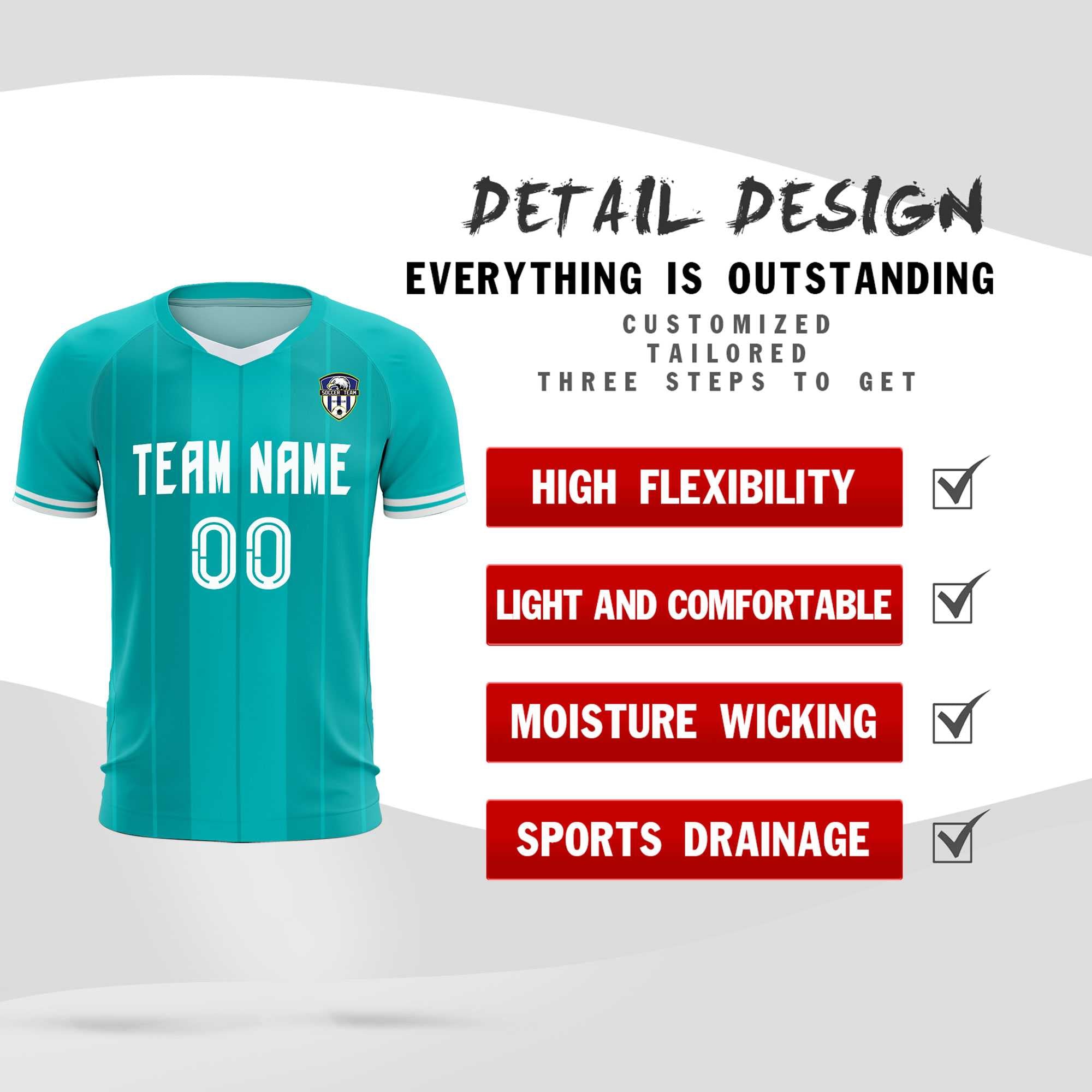 Custom Green Classic Striped Personalized Football Kit Jersey