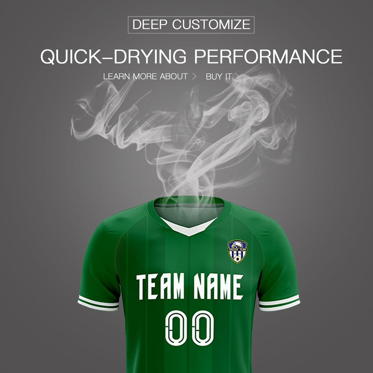 Custom Kelly Green Classic Striped Personalized Football Kit Jersey