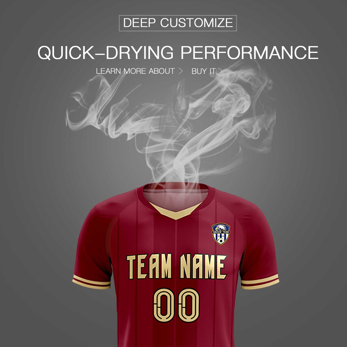 Custom Crimson Classic Striped Personalized Football Kit Jersey