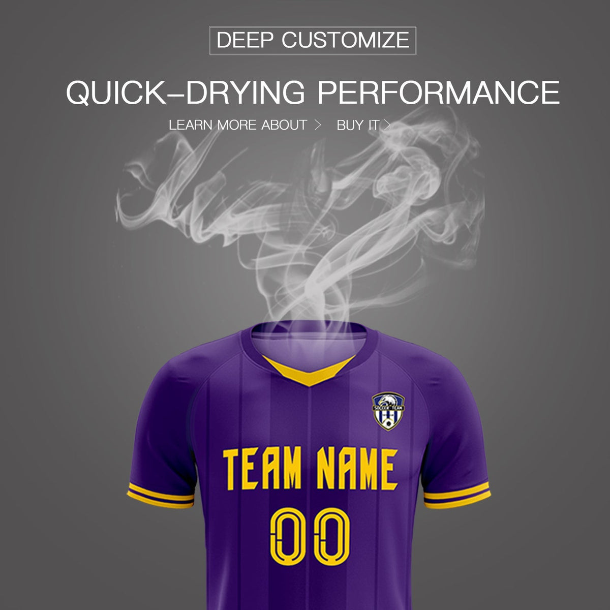 Custom Purple Classic Striped Personalized Football Kit Jersey