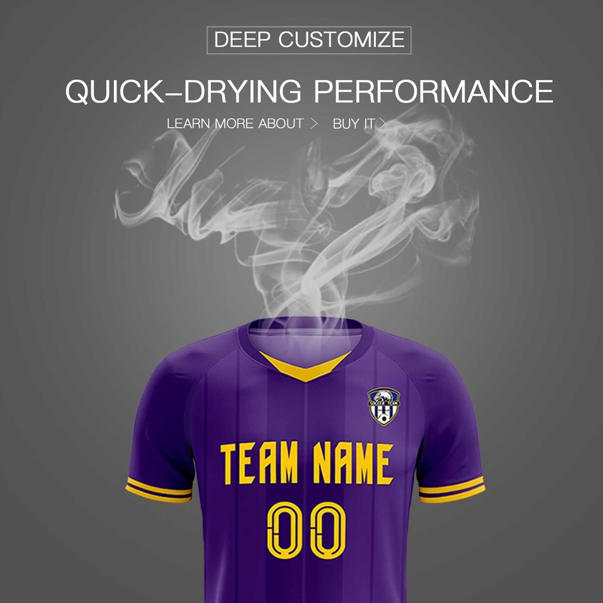 Custom Purple Classic Striped Personalized Football Kit Jersey
