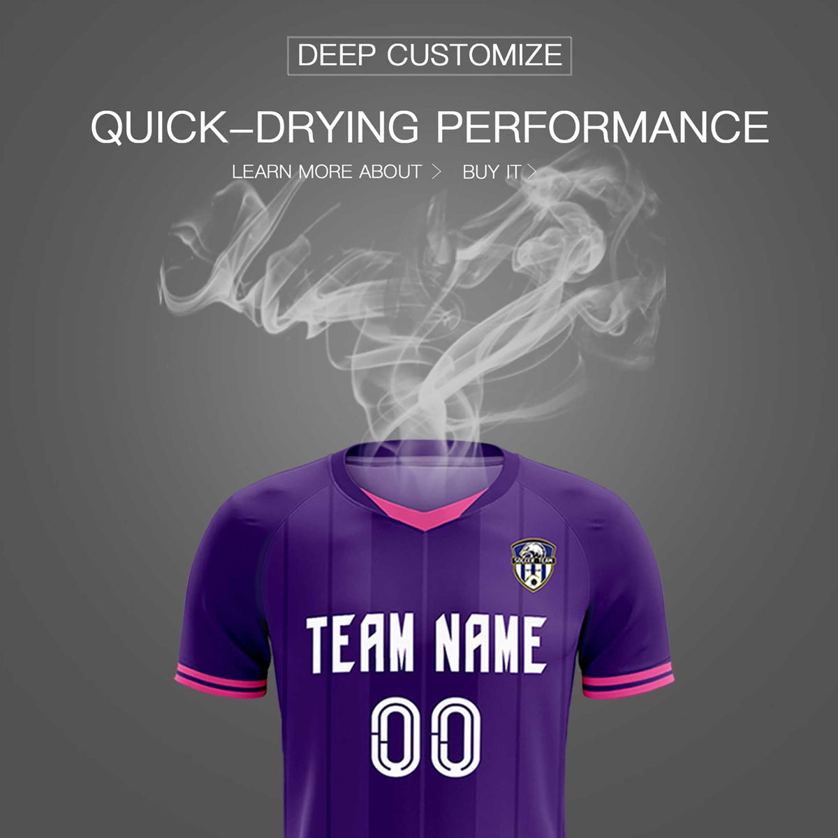 Custom Purple Classic Striped Personalized Football Kit Jersey