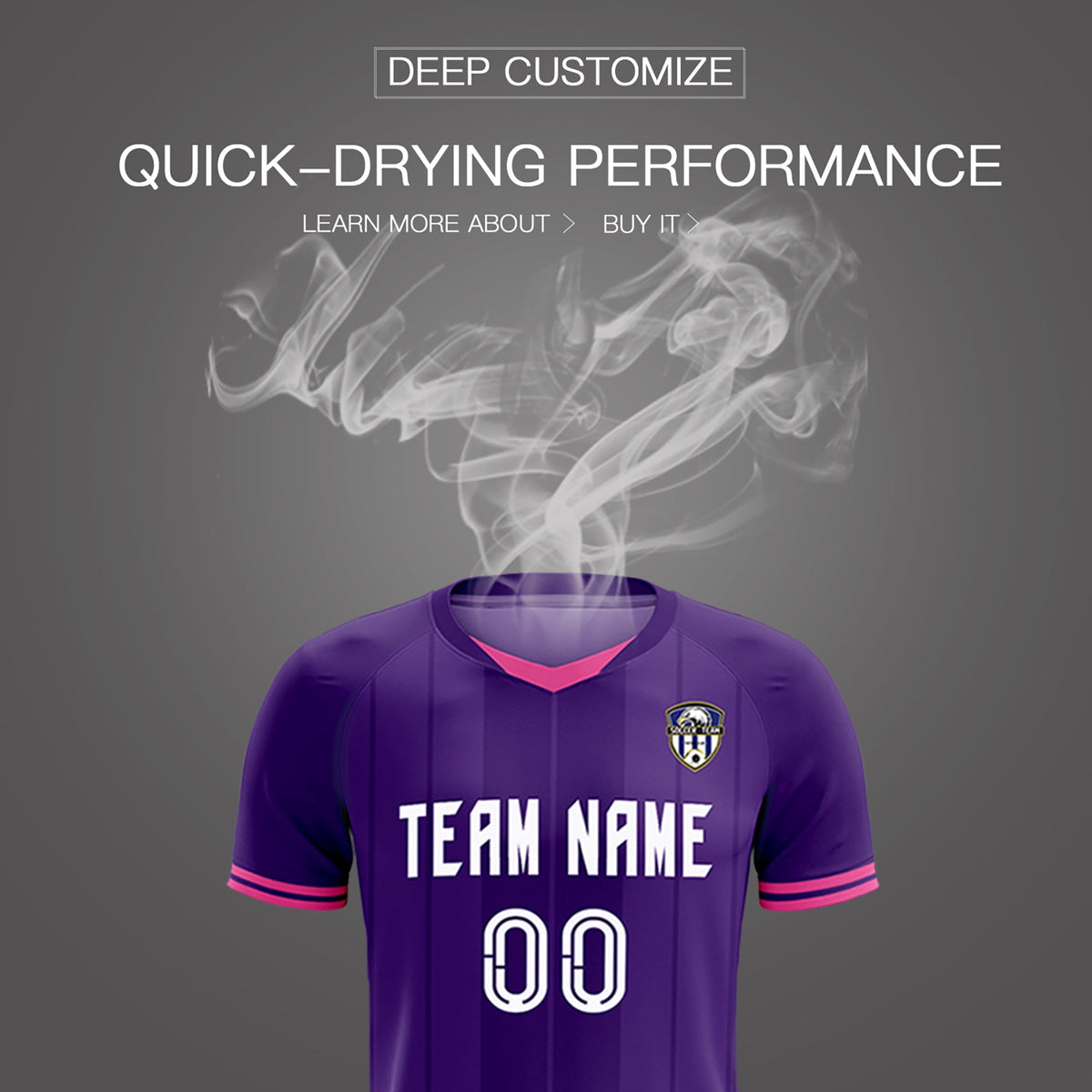 Custom Purple Classic Striped Personalized Football Kit Jersey