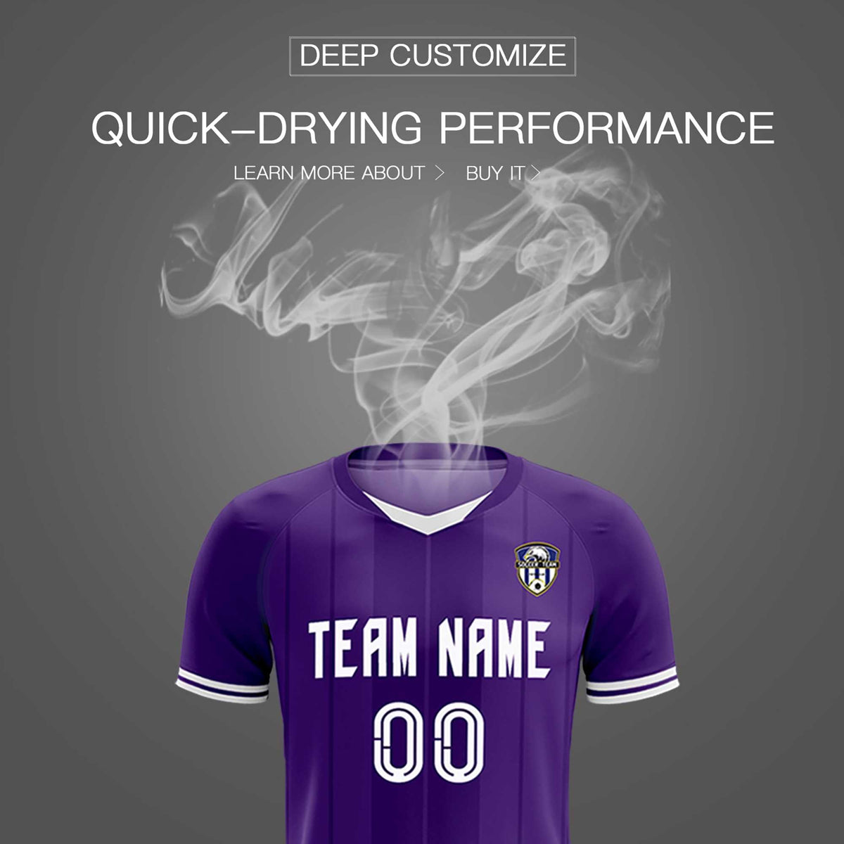 Custom Purple Classic Striped Personalized Football Kit Jersey