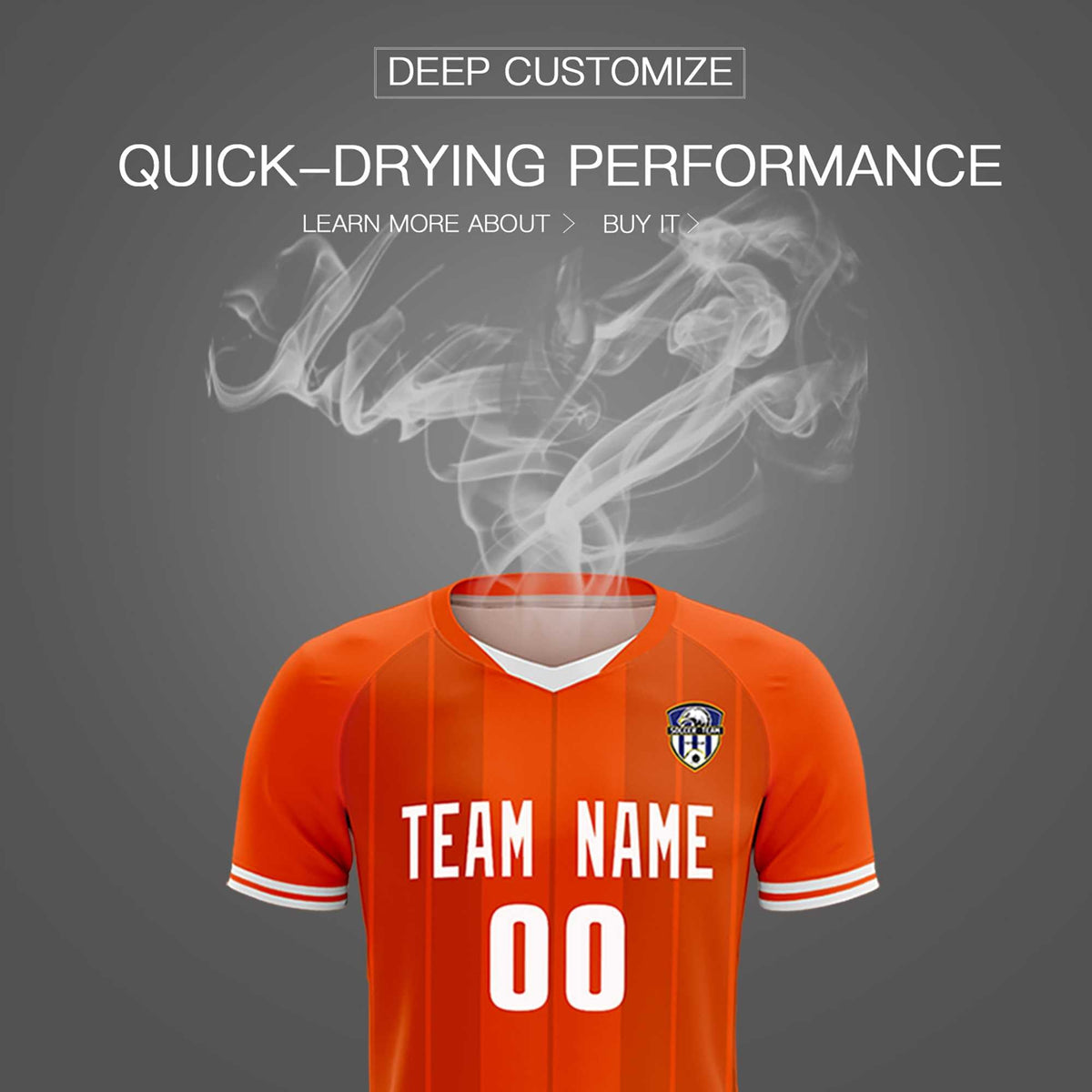 Custom Orange Classic Striped Personalized Football Kit Jersey