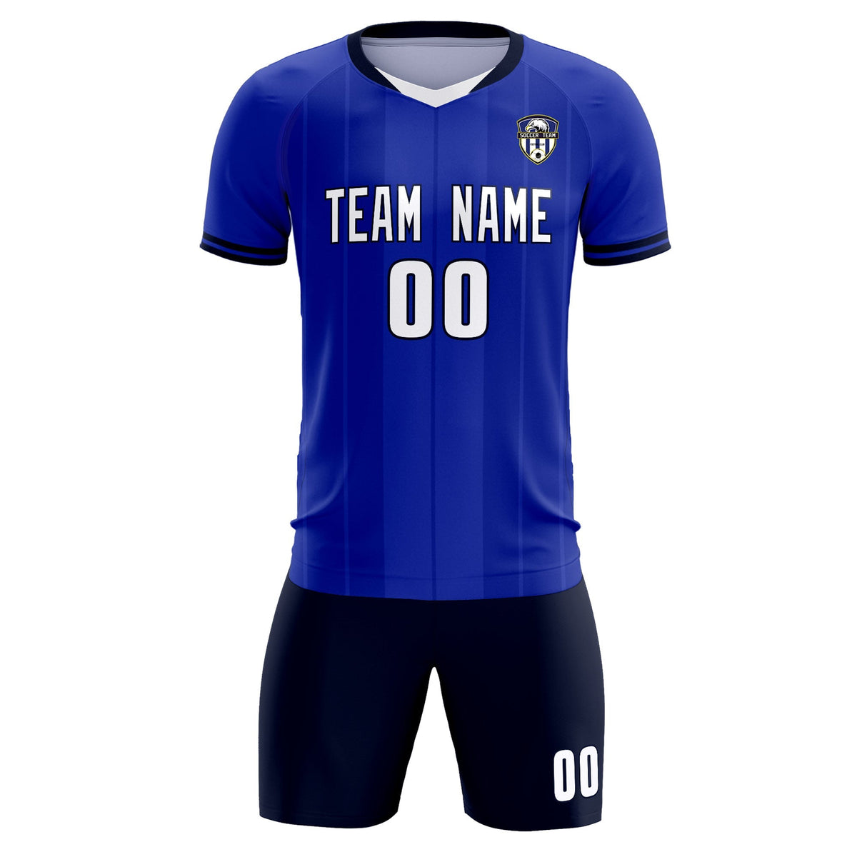 Custom Royal Classic Striped Personalized Football Kit Jersey