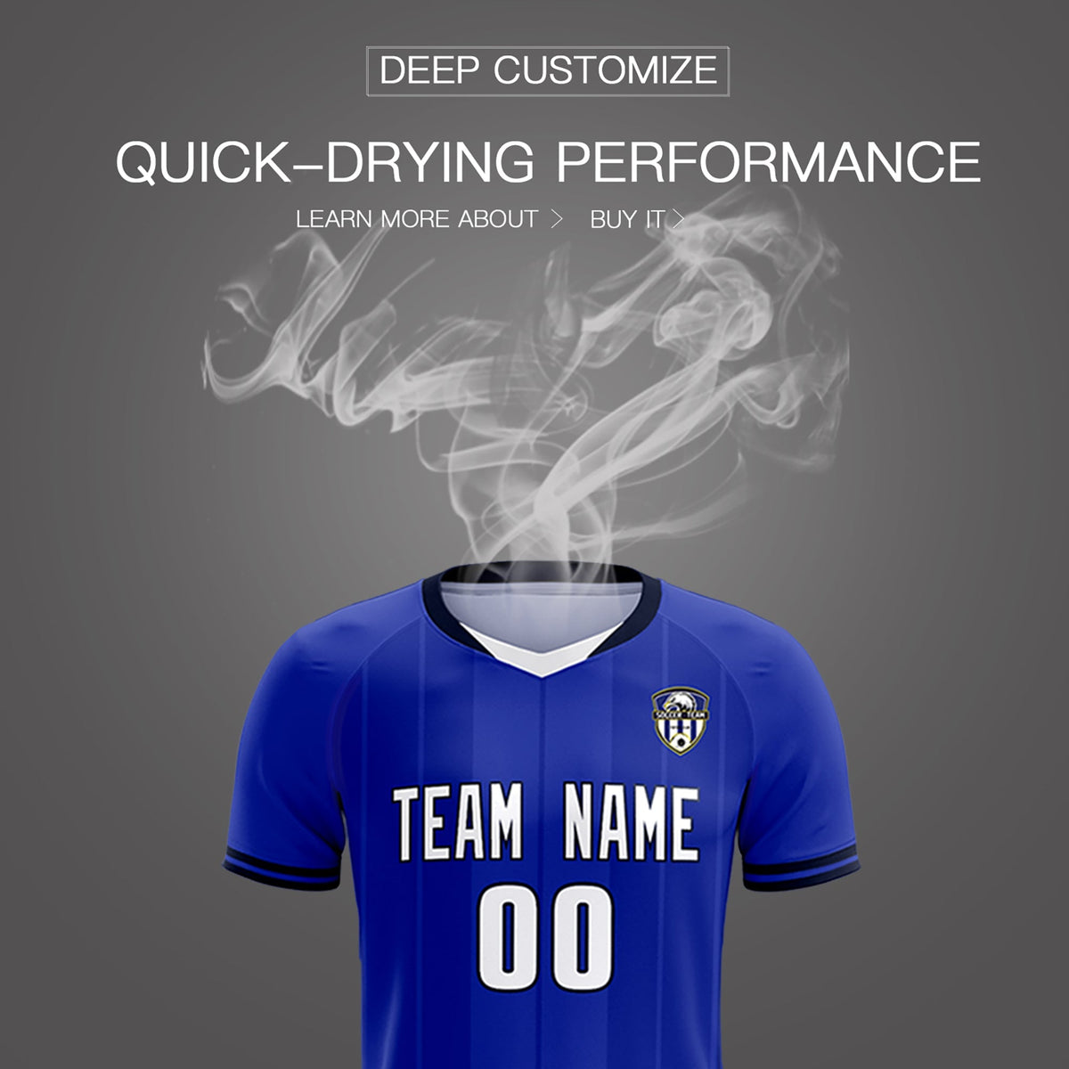 Custom Royal Classic Striped Personalized Football Kit Jersey