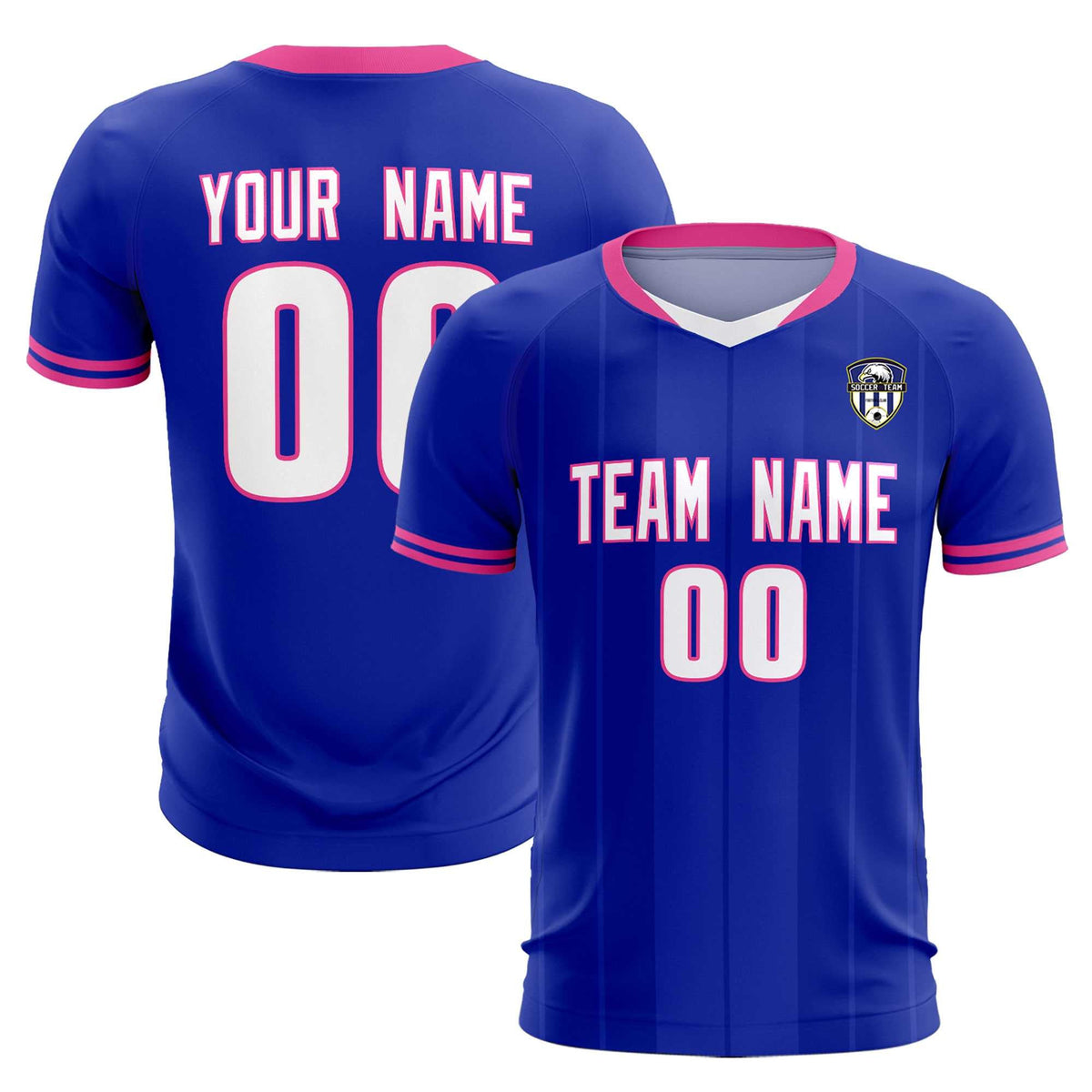 Custom Royal Classic Striped Personalized Football Kit Jersey