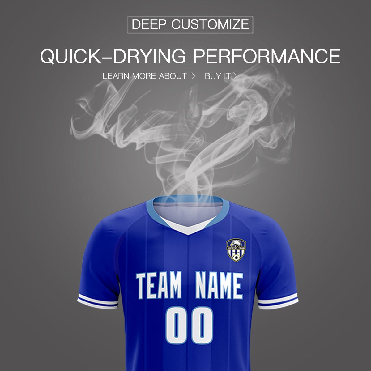 Custom Royal Classic Striped Personalized Football Kit Jersey