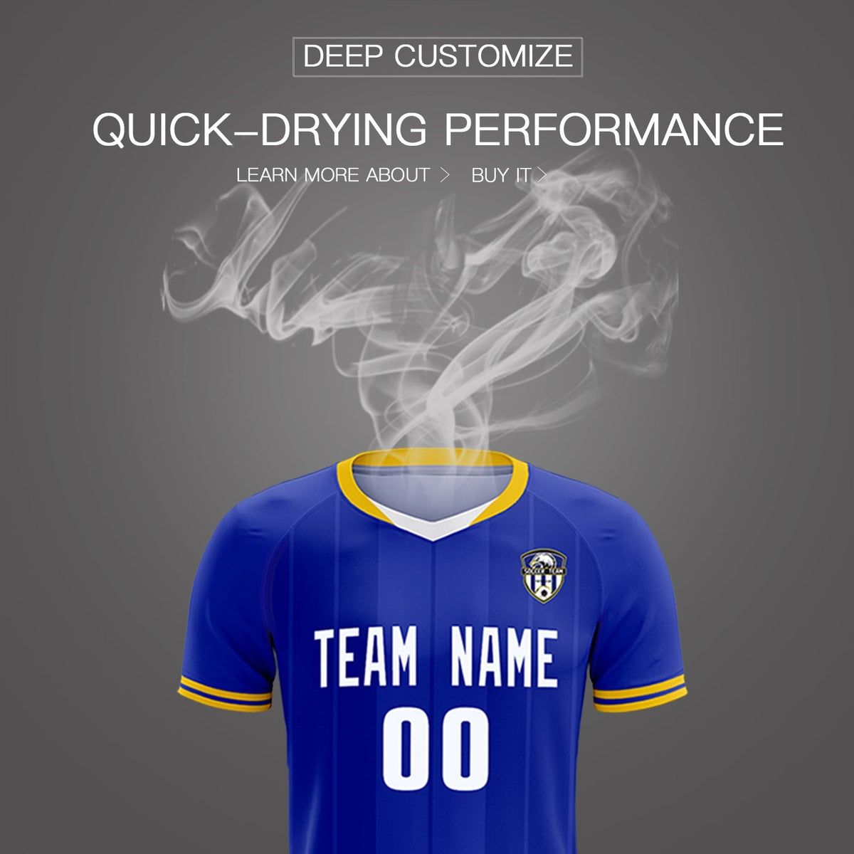 Custom Royal Classic Striped Personalized Football Kit Jersey
