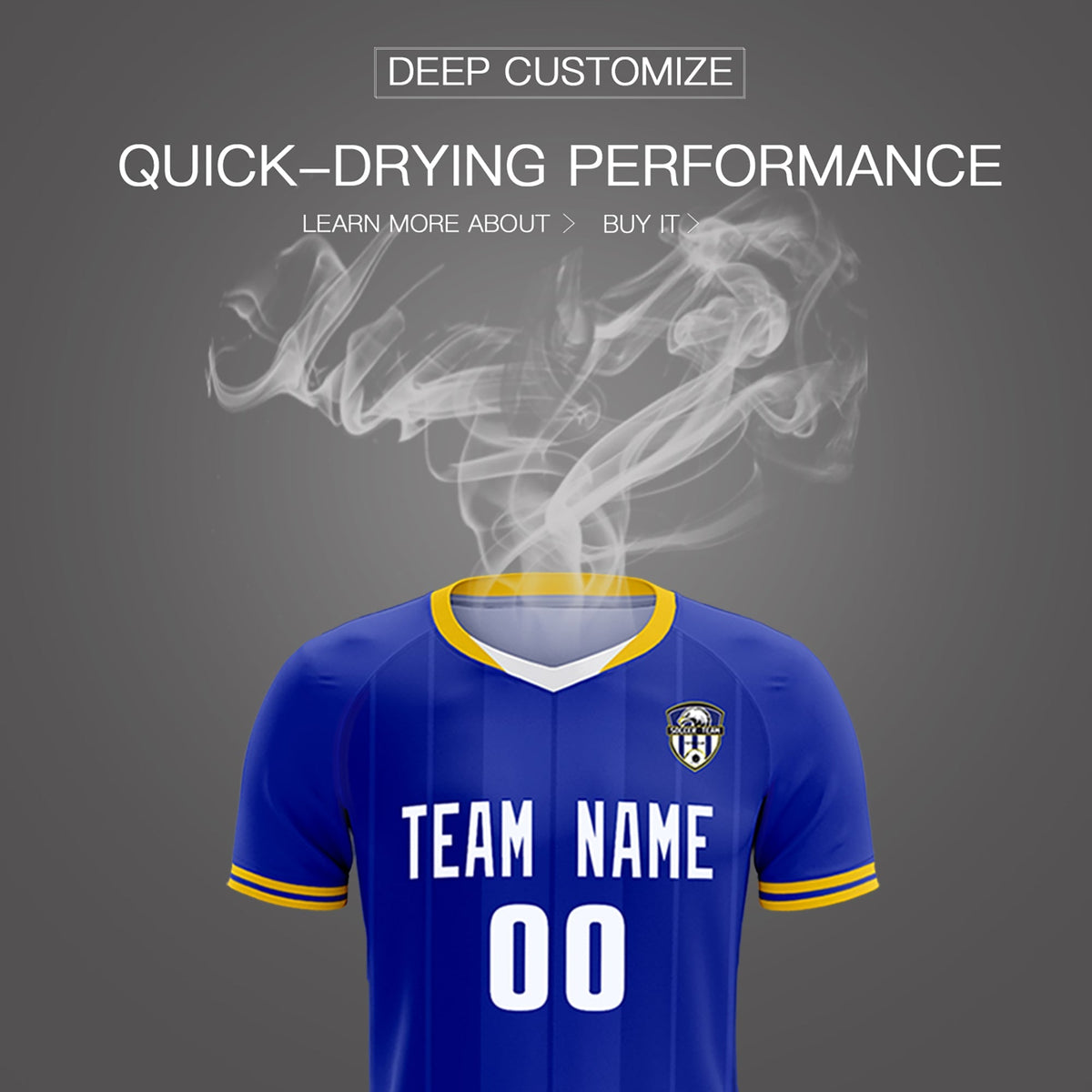 Custom Royal Classic Striped Personalized Football Kit Jersey