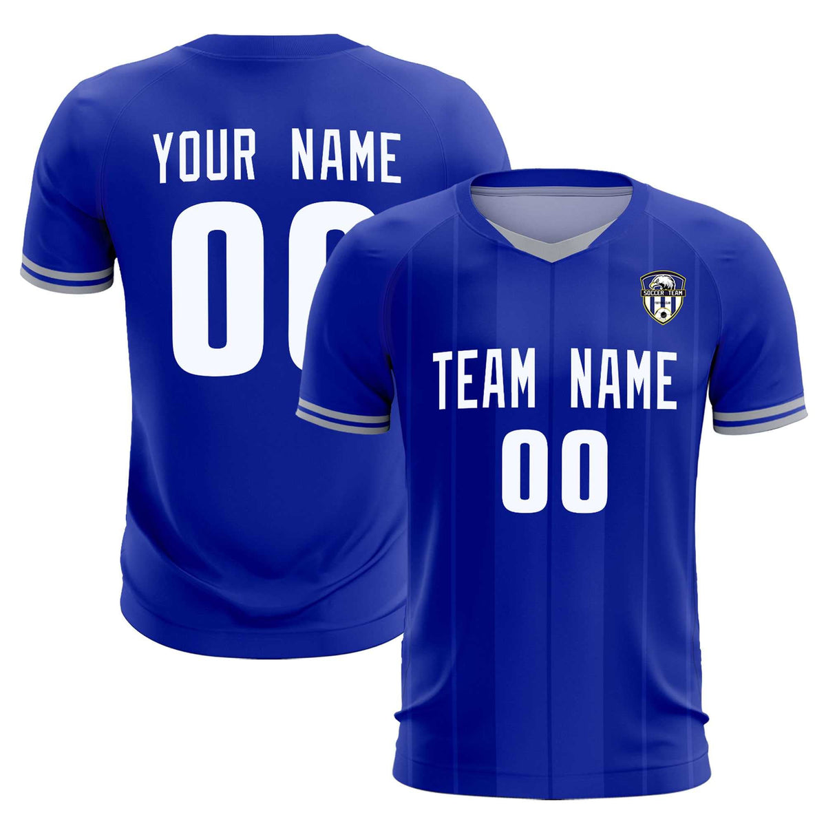 Custom Royal Classic Striped Personalized Football Kit Jersey