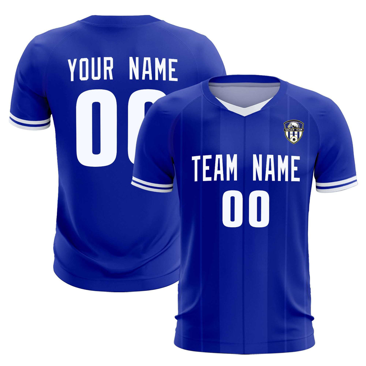 Custom Royal Classic Striped Personalized Football Kit Jersey