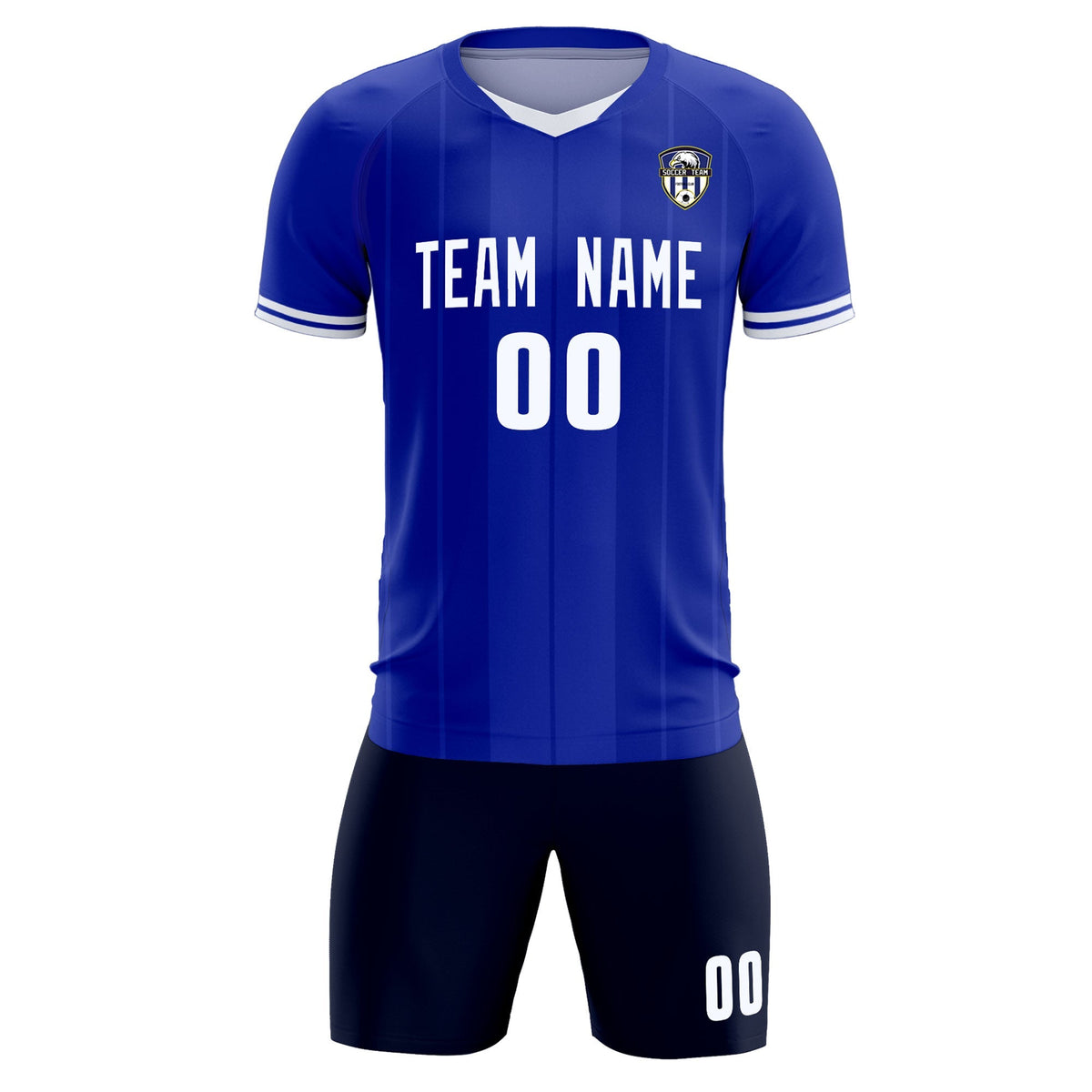 Custom Royal Classic Striped Personalized Football Kit Jersey