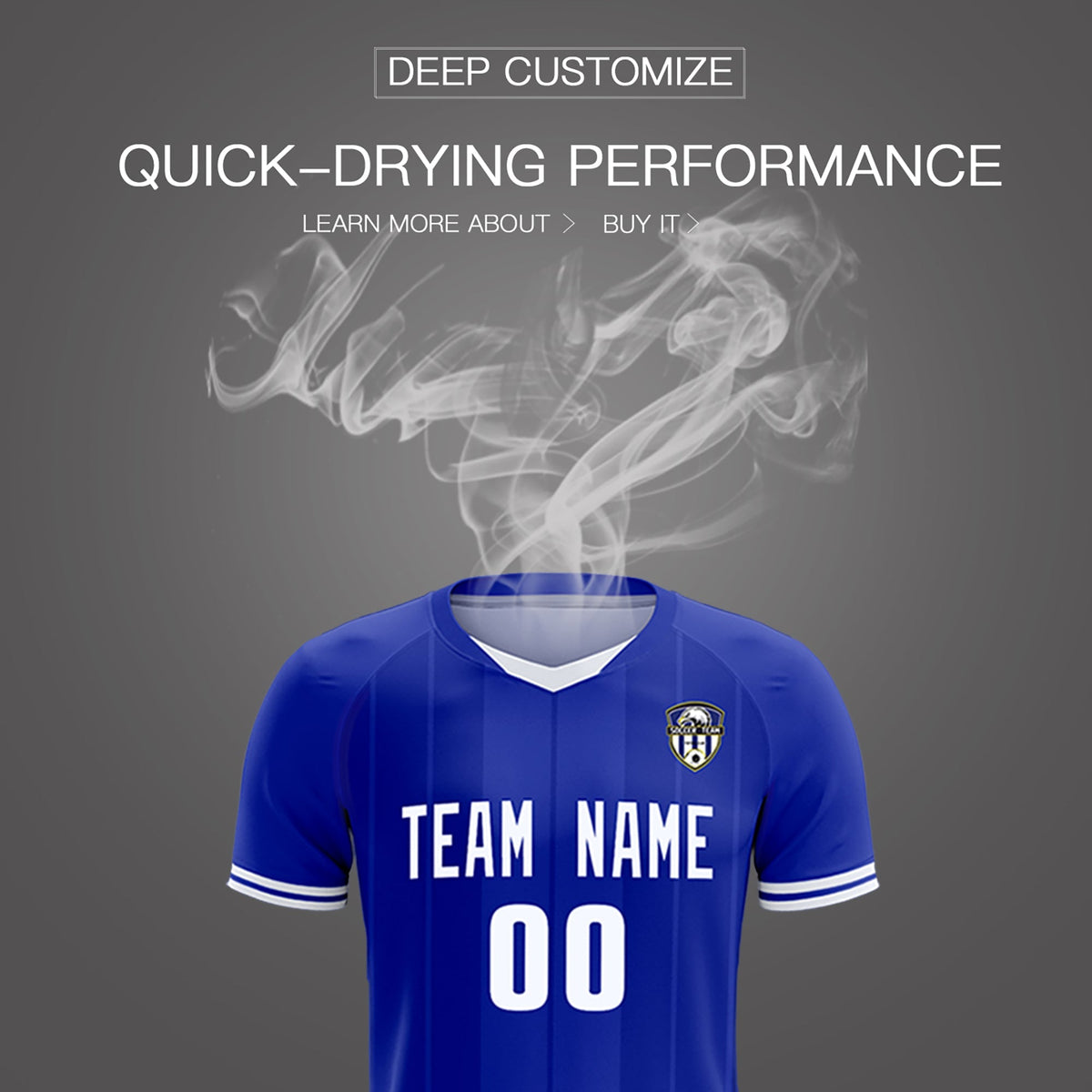 Custom Royal Classic Striped Personalized Football Kit Jersey