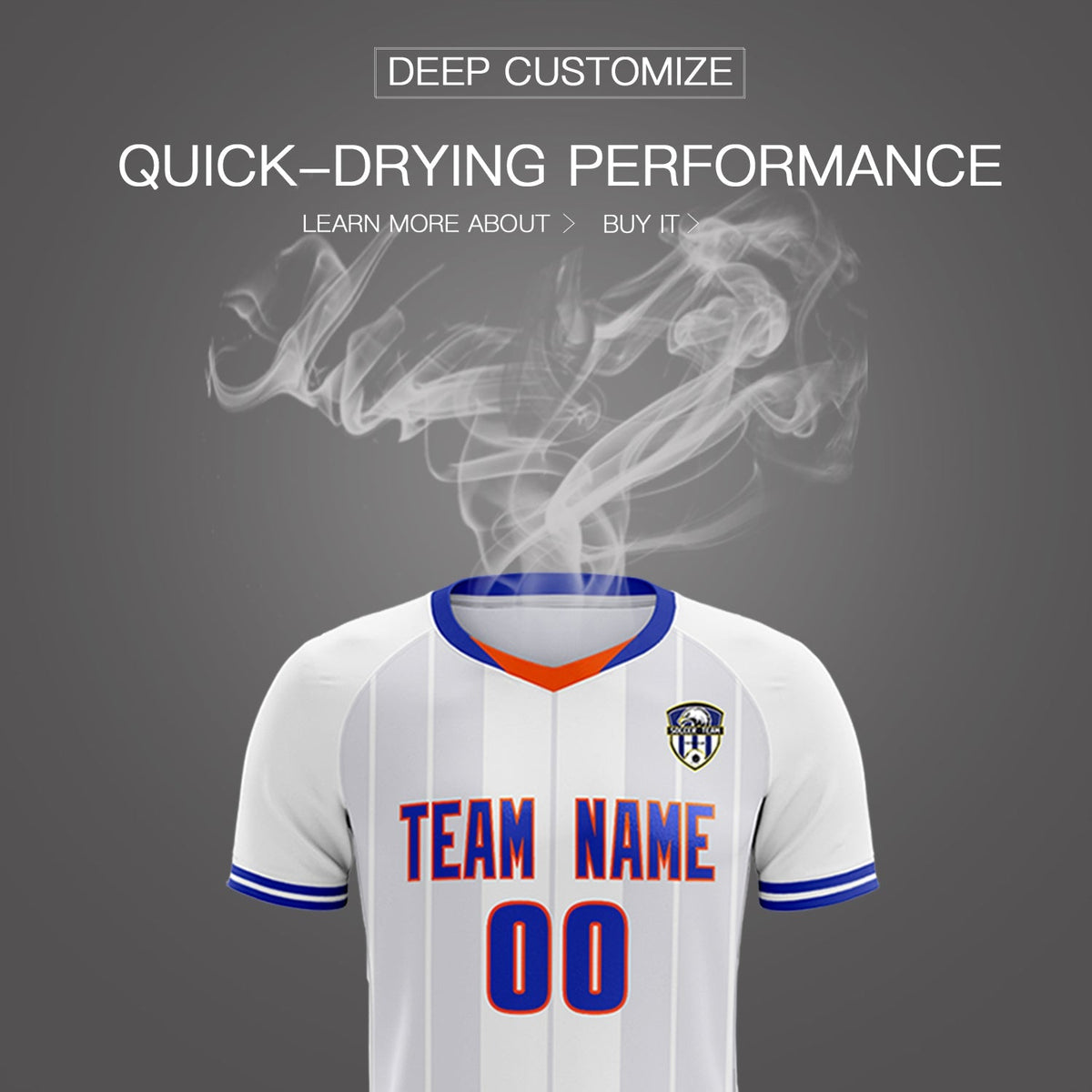 Custom White Classic Striped Personalized Football Kit Jersey