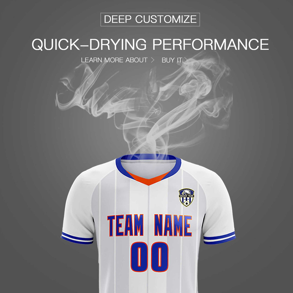 Custom White Classic Striped Personalized Football Kit Jersey