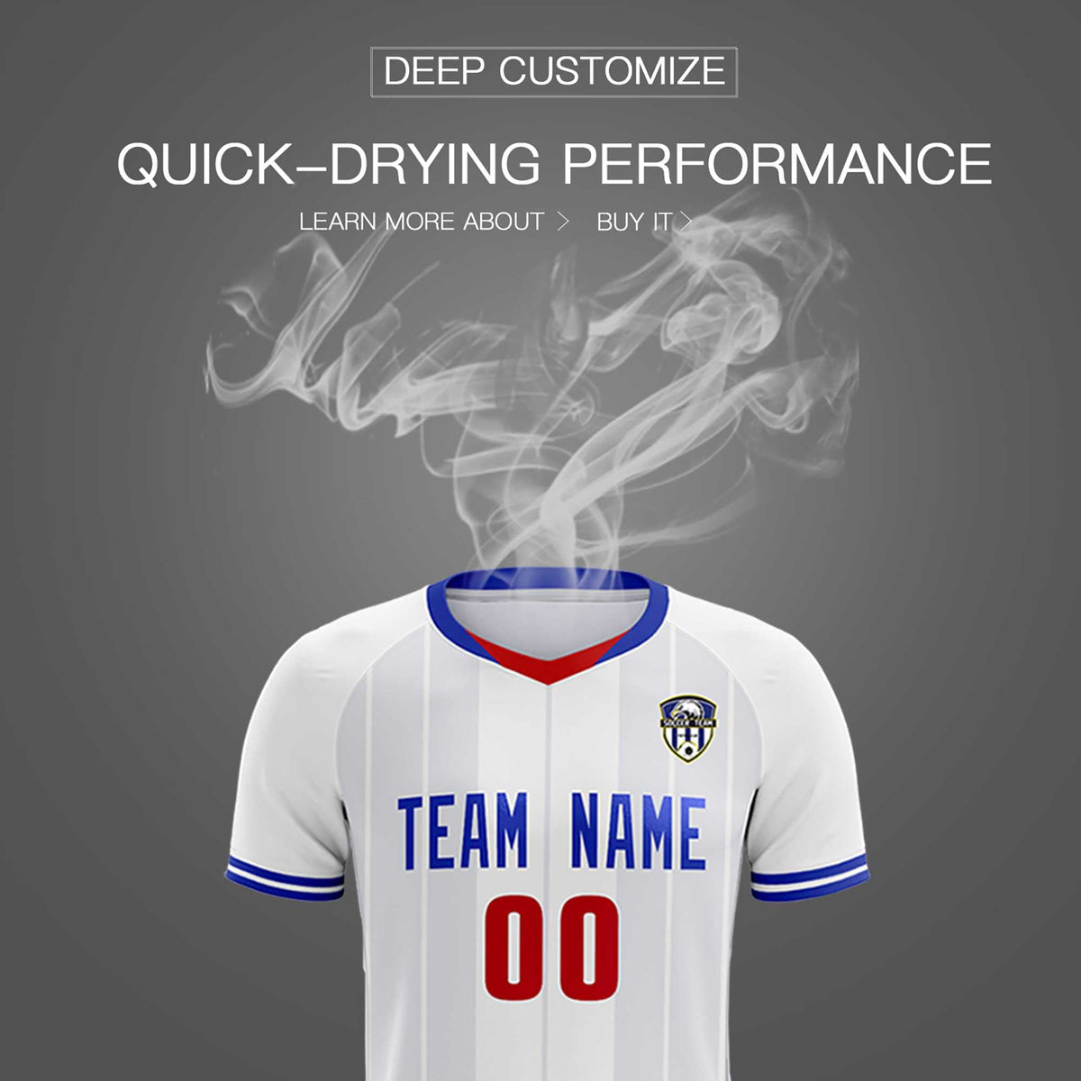 Custom White Classic Striped Personalized Football Kit Jersey