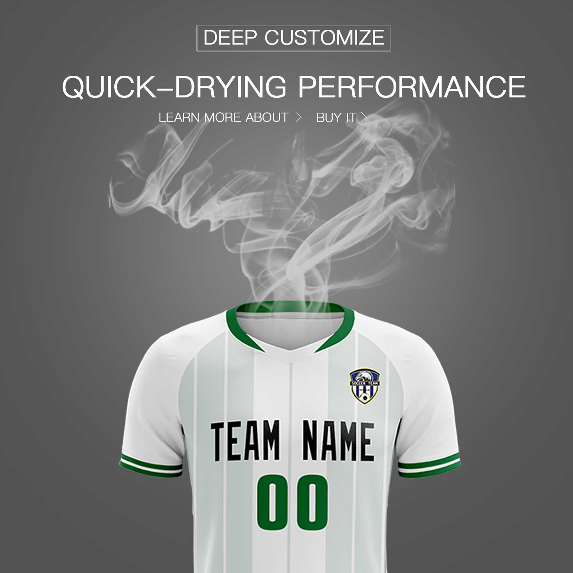 Custom White Classic Striped Personalized Football Kit Jersey