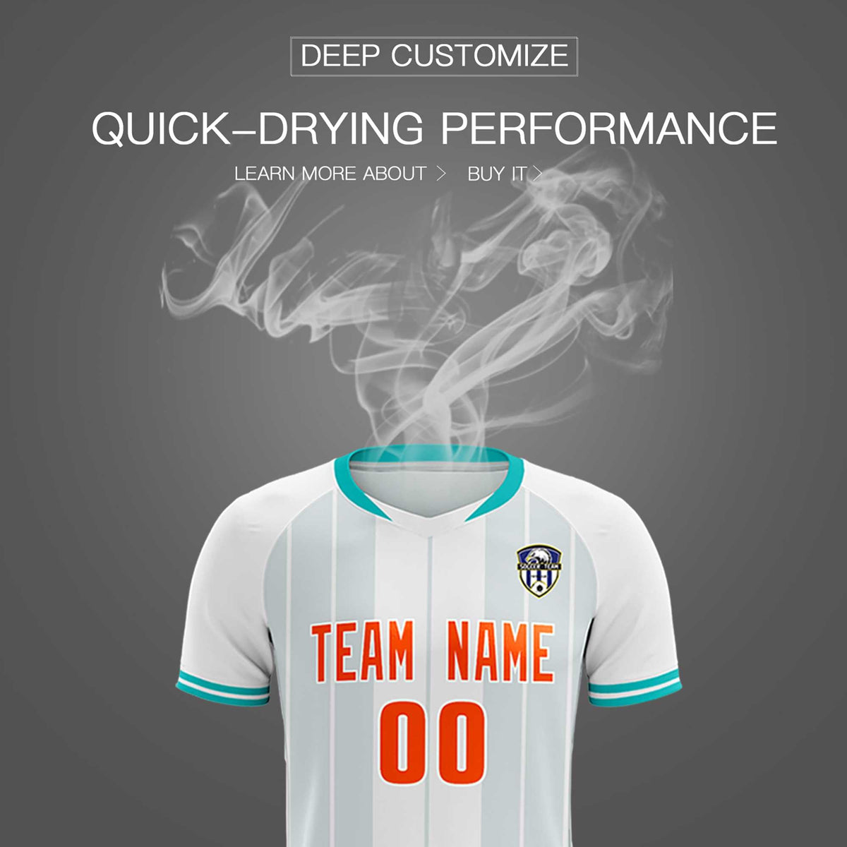 Custom White Classic Striped Personalized Football Kit Jersey