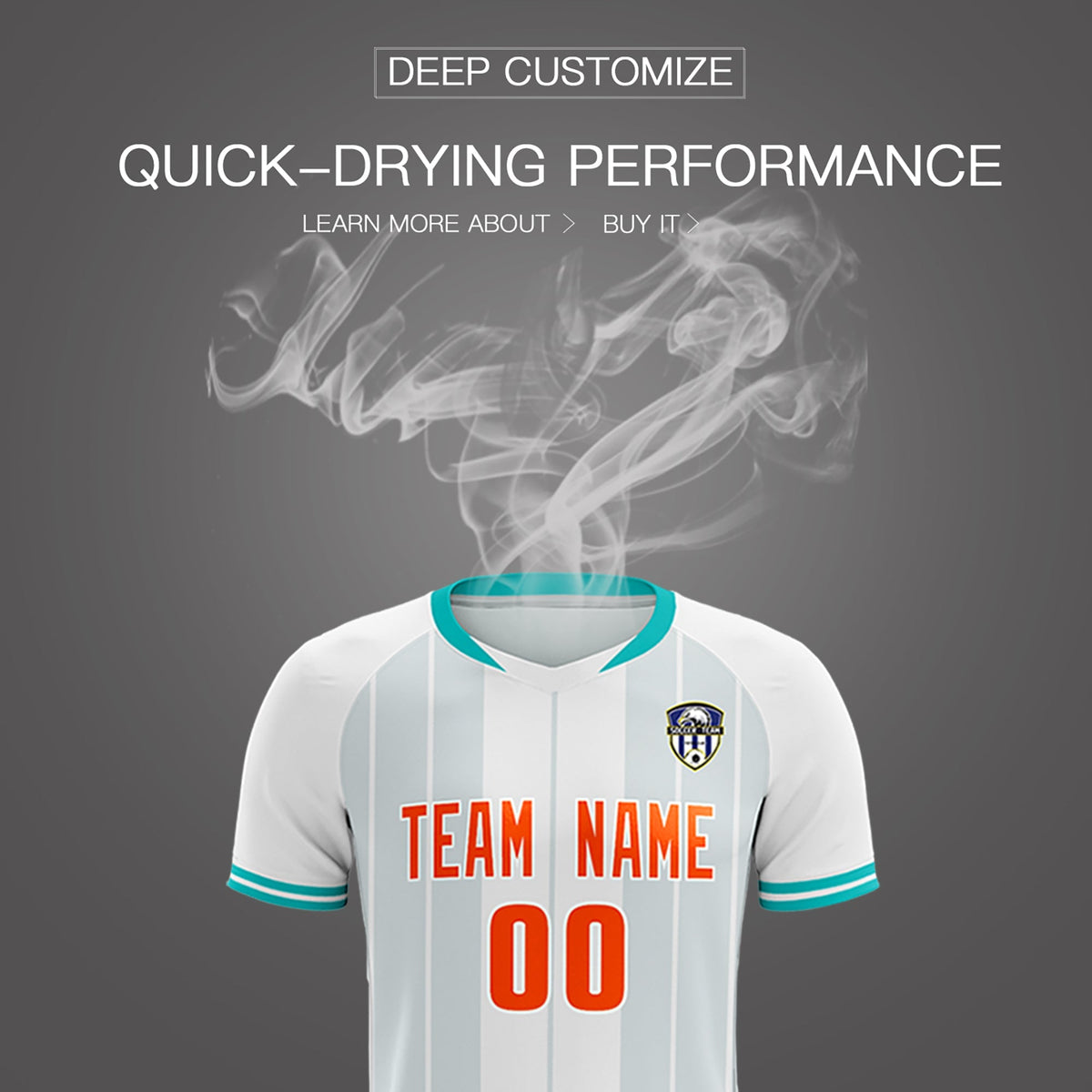 Custom White Classic Striped Personalized Football Kit Jersey