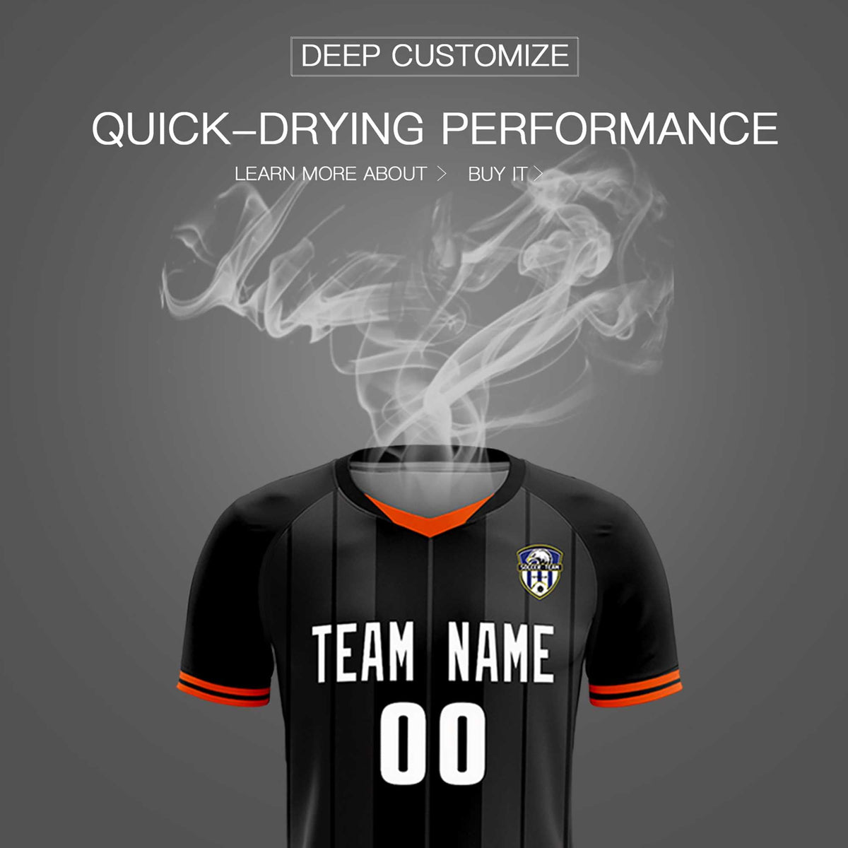 Custom Black Classic Striped Personalized Football Kit Jersey