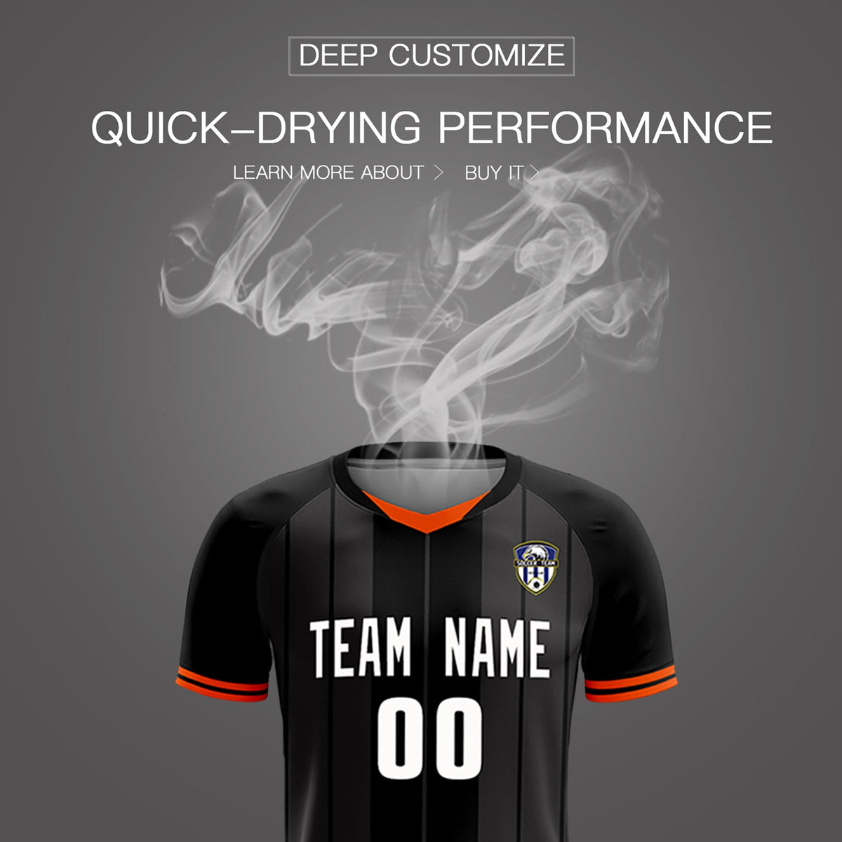 Custom Black Classic Striped Personalized Football Kit Jersey