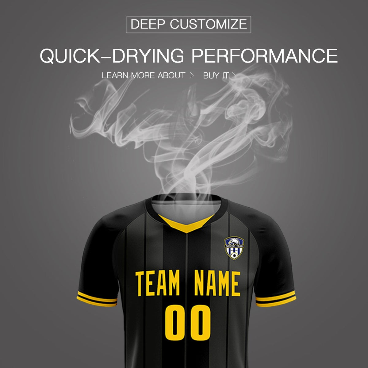 Custom Black Classic Striped Personalized Football Kit Jersey