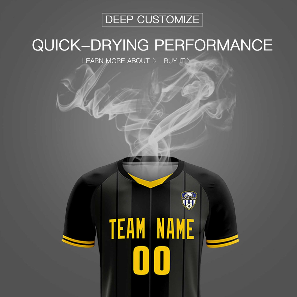 Custom Black Classic Striped Personalized Football Kit Jersey