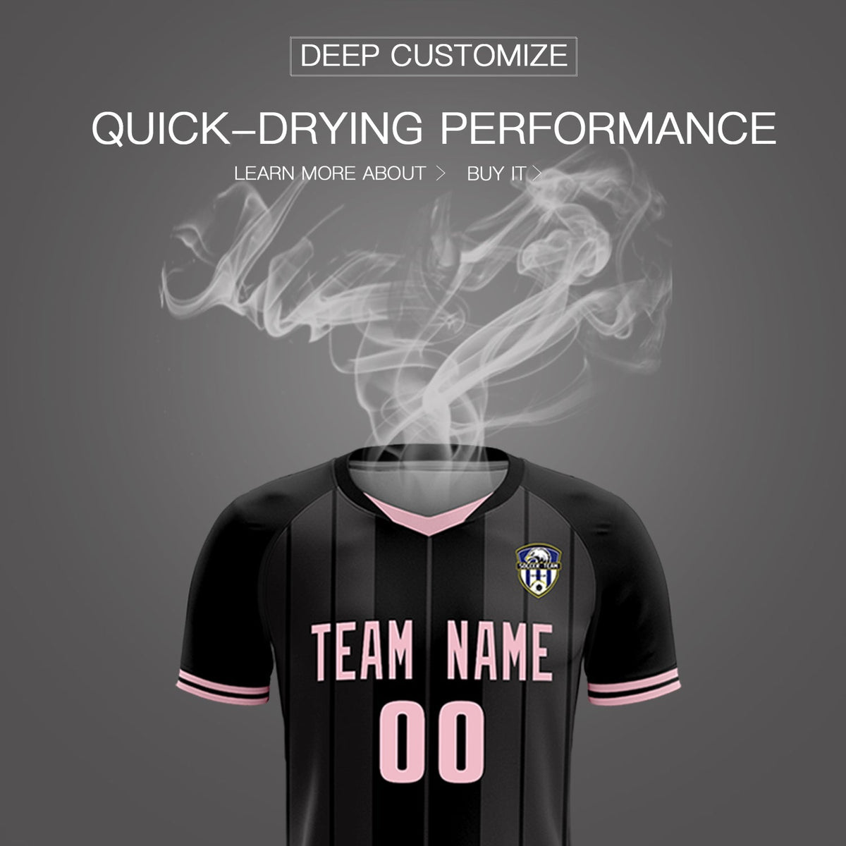Custom Black Classic Striped Personalized Football Kit Jersey