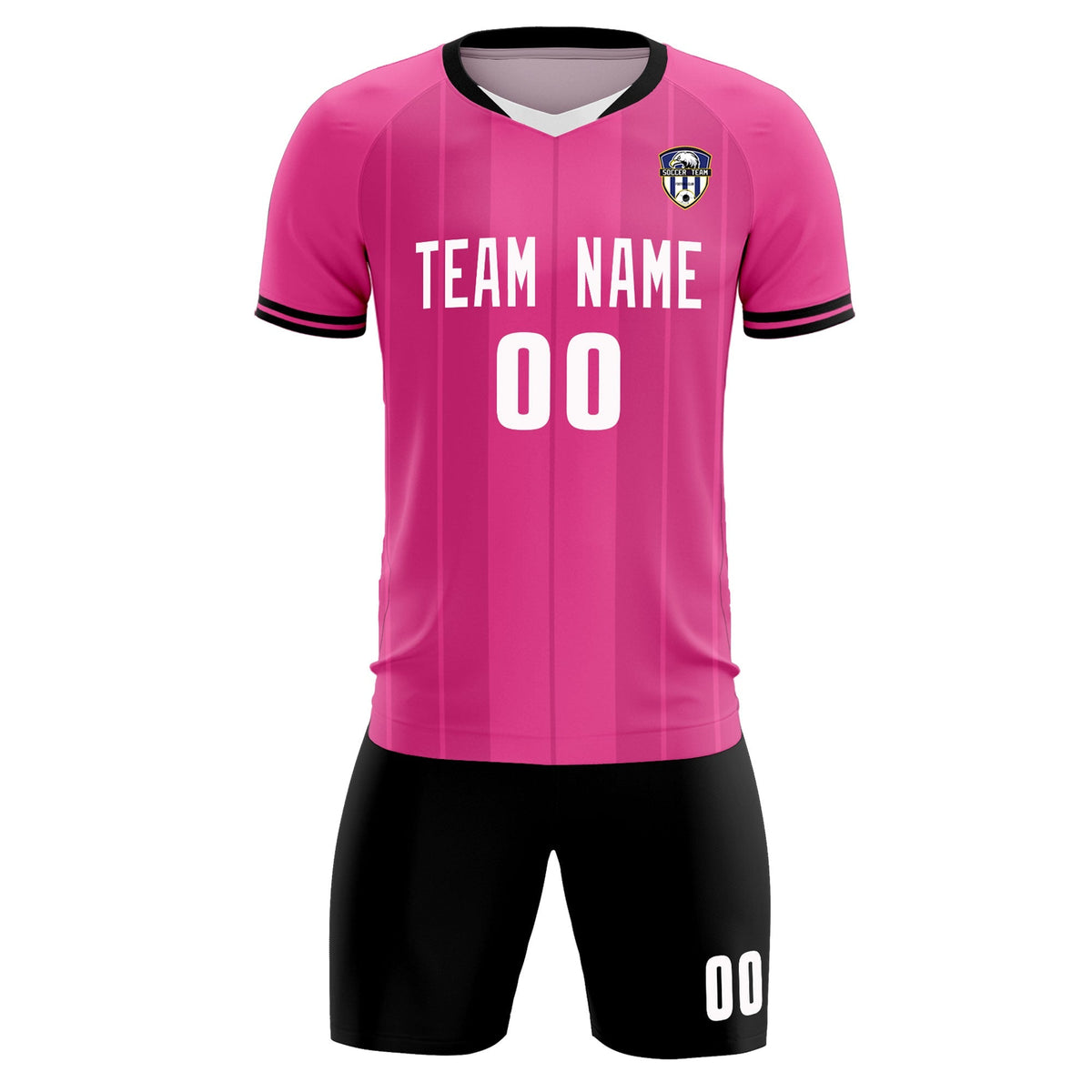 Custom Pink Classic Striped Personalized Football Kit Jersey