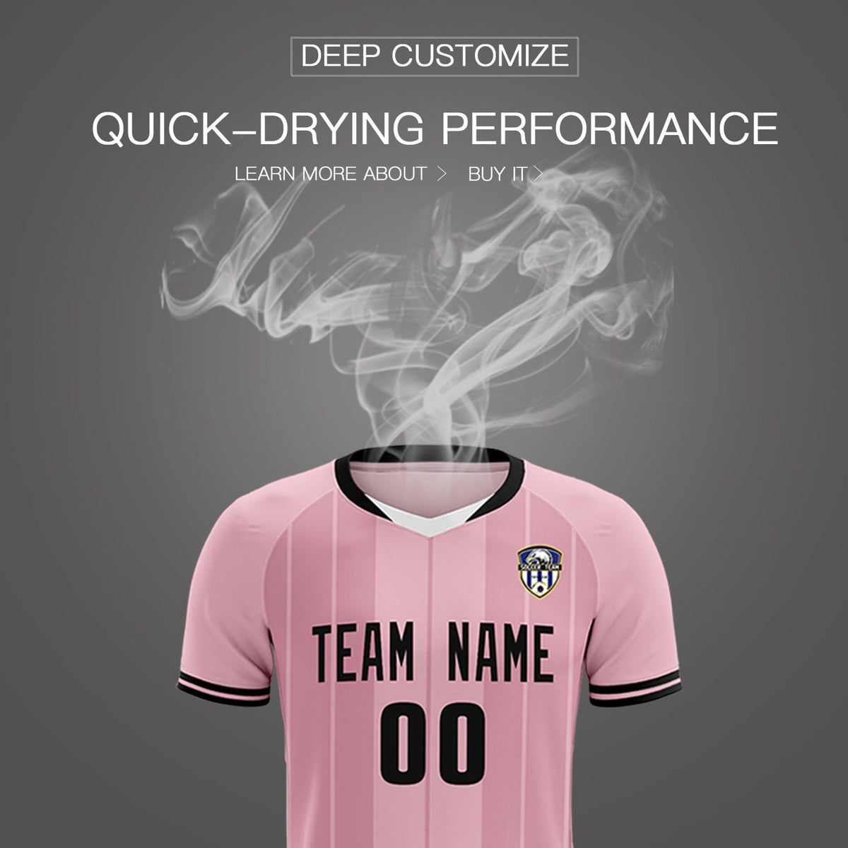 Custom Light Pink Classic Striped Personalized Football Kit Jersey