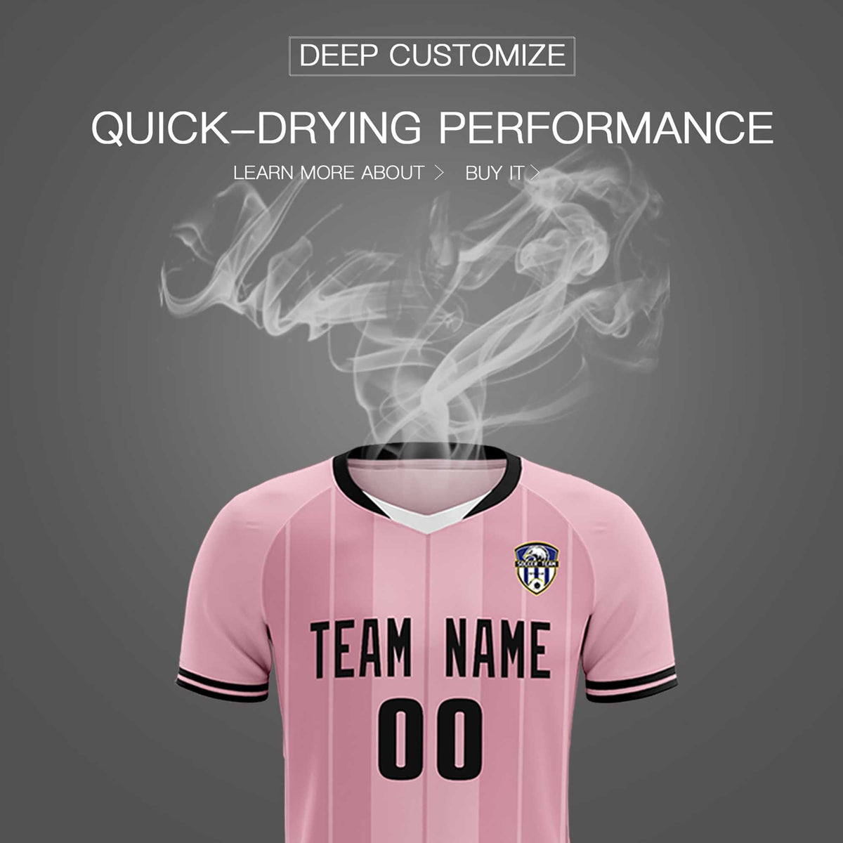 Custom Light Pink Classic Striped Personalized Football Kit Jersey